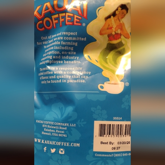 Kauai Medium Roast Whole Bean Coffee 24oz - Picture 3 of 4